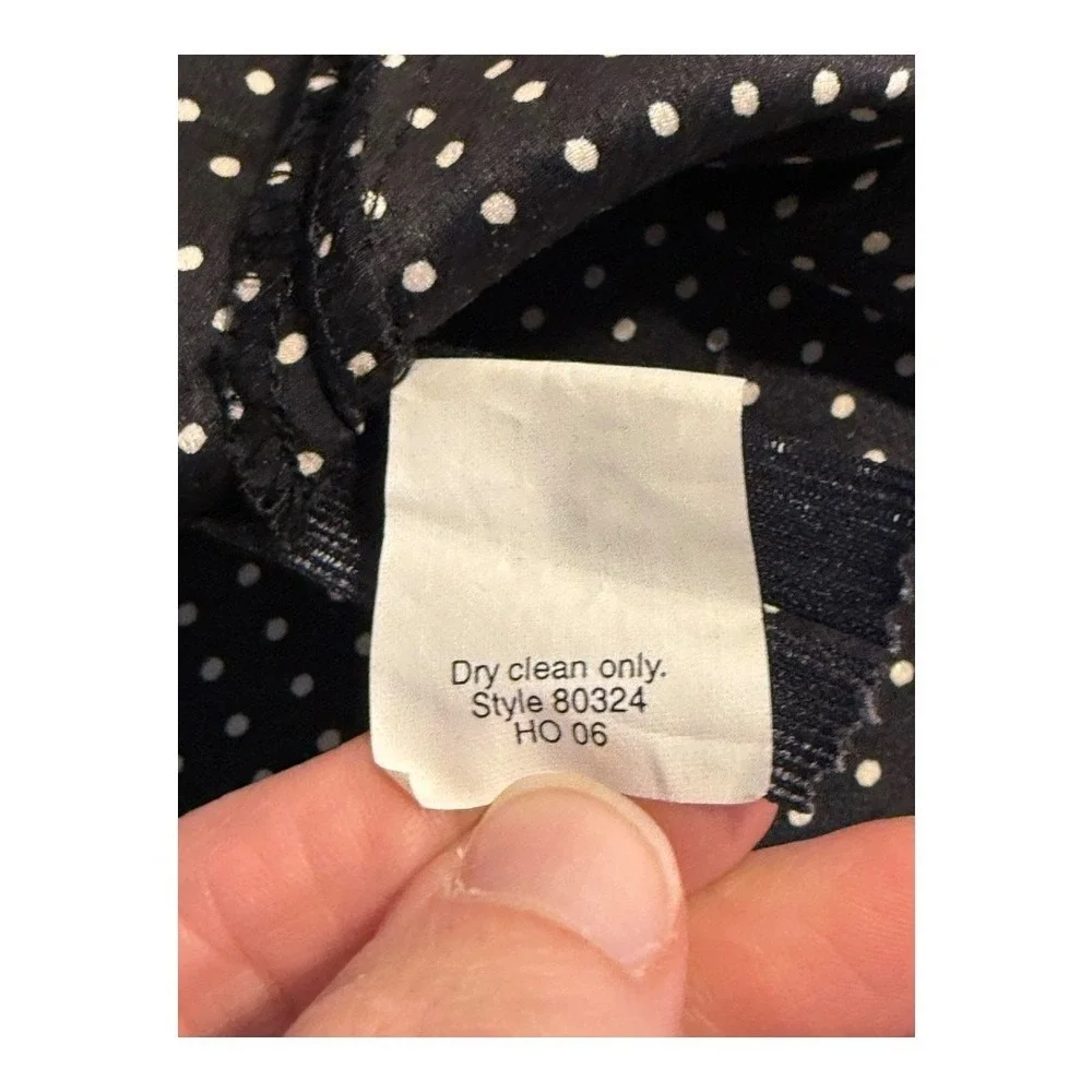 J. Crew Women's 100% Silk Polka Dot Blouse Black Sleeveless Size‎ 6